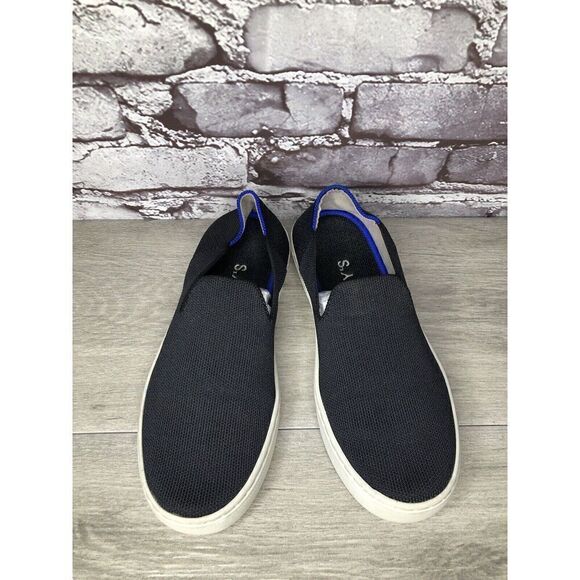 Rothy’s Black Knit Fabric The Original Slip On Sneaker Shoes Women 6M US/36.5EU - Picture 2 of 16